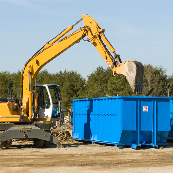 can i choose the location where the residential dumpster will be placed in Amherst VA